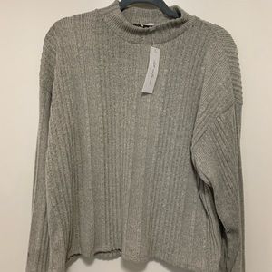 Nordstrom All In Favor Top Waffle Style Mock Neck Size Large NWT